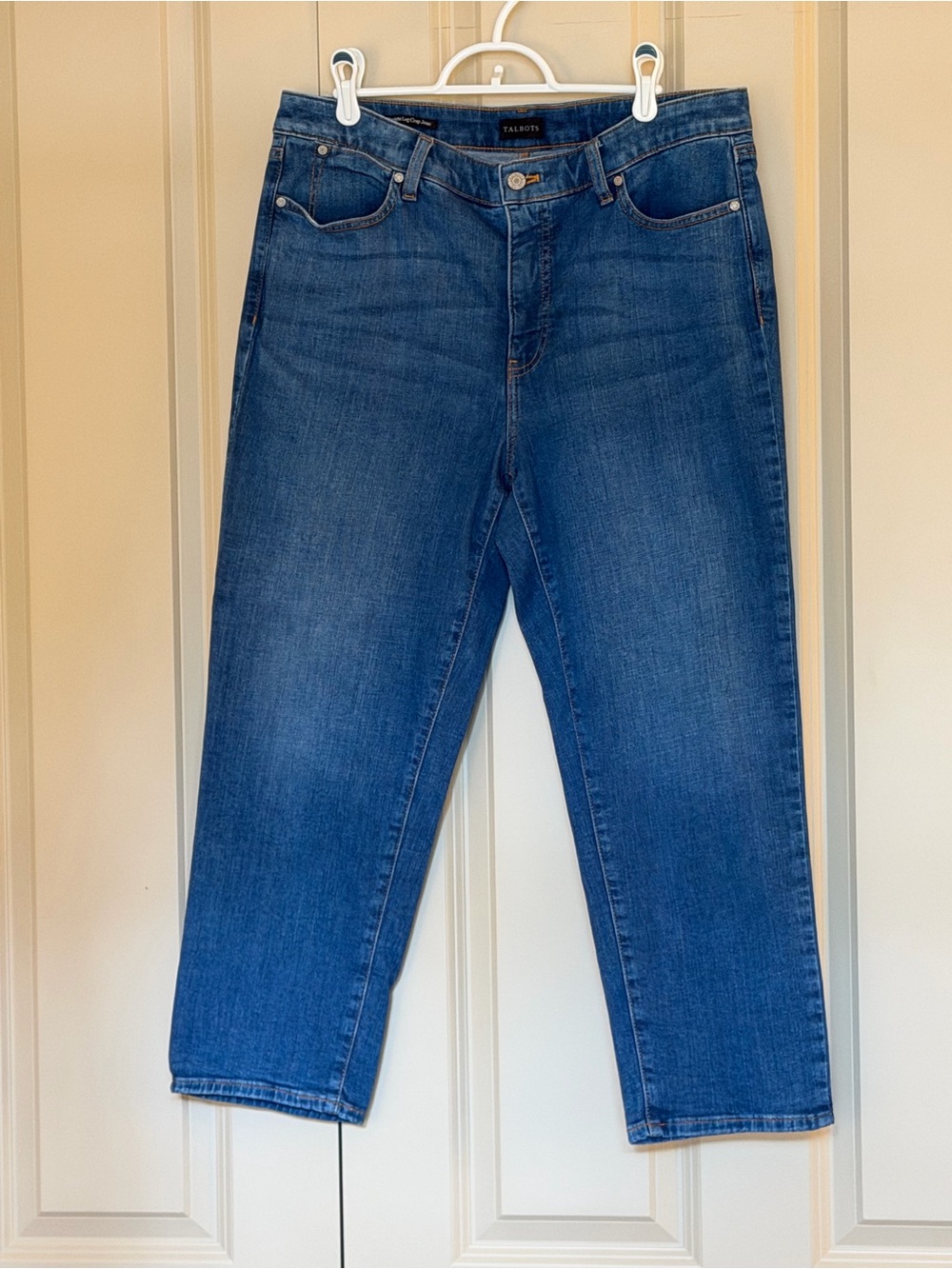 Talbots Denim Straight Crop Jeans - Medium Blue